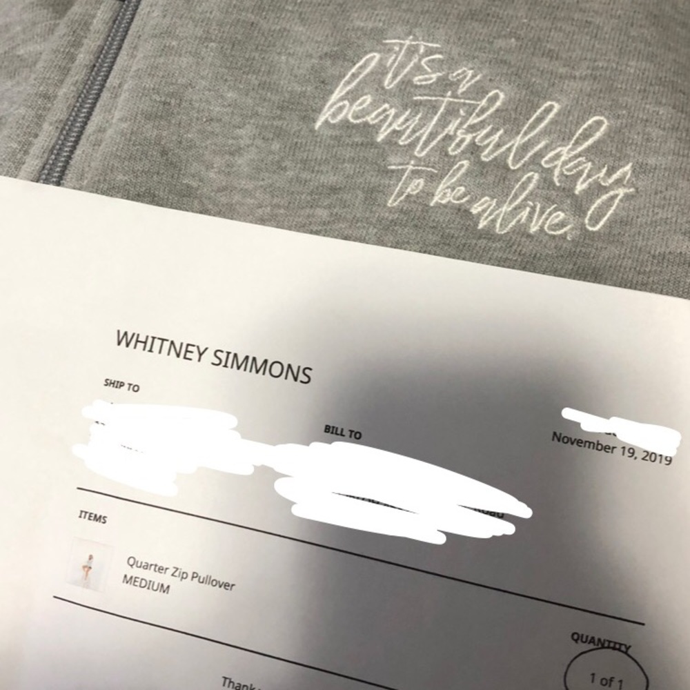 Whitney Simmons quarter zip pullover medium